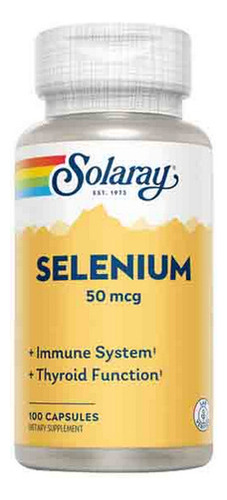 Selênio 50 Mcg 100 Cápsulas Da Solaray