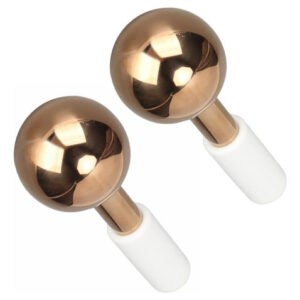 2×balões Gelo Faciais, Cor Ouro Rosa, Bola Gelo F
