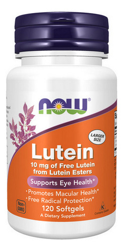 Luteína 10 Mg 120 Géis Da Now Foods
