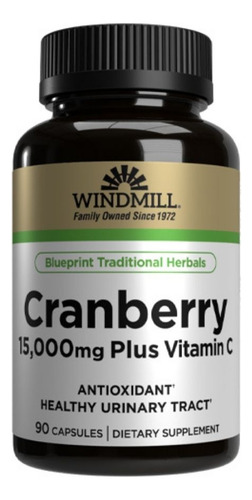 Cranberry Plus Vitamina C 15.000 Mg 90 Cápsulas Da Windmill
