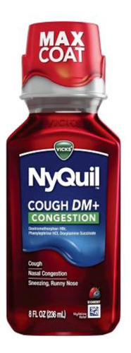 Nyquil Cough Dm & Congestion Liquid Berry 8 Onças Da By Cres