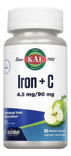 Iron + C Apple 90 Unidades Da Kal