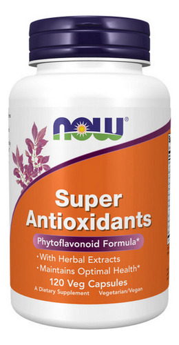 Super Antioxidantes 120 Cápsulas Vegetais Da Now Foods