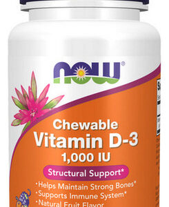 Vitamina D-3 1000 Ui 180 Comprimidos Para Mastigar Da Now Fo