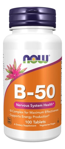 Vitamina B-50 100 Comprimidos Da Now Foods