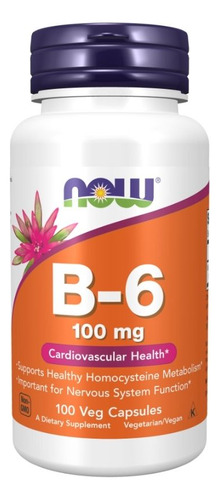 B-6 100 Mg 100 Caps By Now Foods