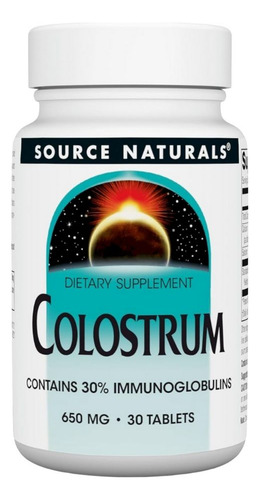 Colostrum 650 Mg 30 Tabs By Source Naturals