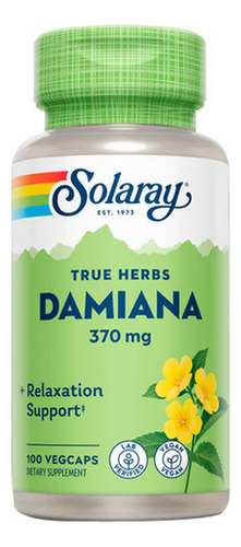Damiana 370 Mg 100 Cápsulas Da Solaray
