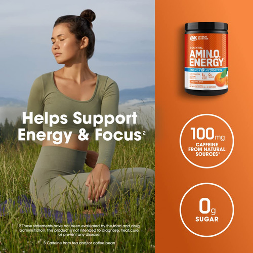 Suplemento Optimum Nutrition Amino Energy Tangerine 30 Serv - Imagem 4