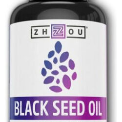 60 Cápsulas De Óleo De Semente Preta Da Zhou Nutrition