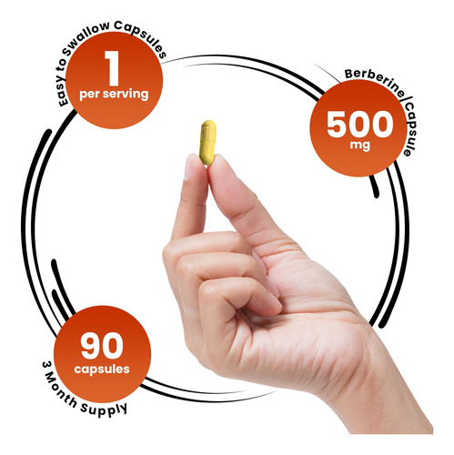 Suplemento Genex Berberine Hcl 500mg Ampk Activator 60 Cápsu - Imagem 3