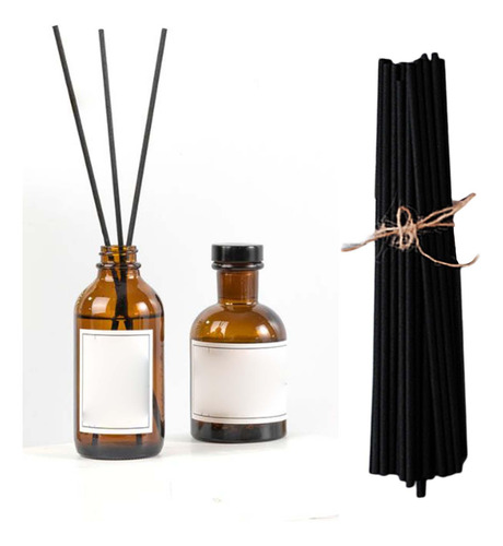 100 Pcs Difusor Set Difusor Substituição Rod Rattan Preto - Imagem 8