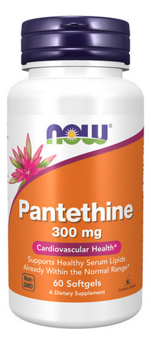 Pantetina 300 Mg 60 Géis Da Now Foods
