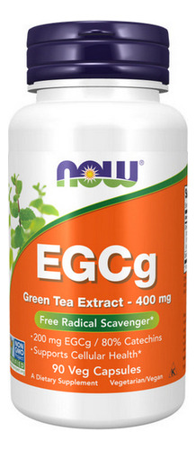 Extrato De Chá Verde Egcg 400 Mg 90 Cápsulas Vegetais Da Now