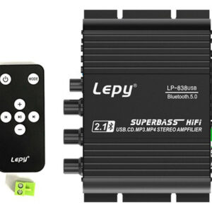R Amplificador De Subwoofer Usb Lepy 838 Hifi 2.1 12v Car