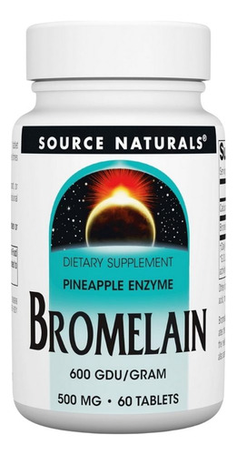 Bromelain 500 Mg 60 Tabs By Source Naturals