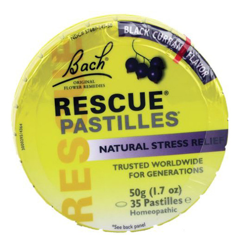 Rescue Remedy Pastilles Black Currant 50 Gm By Bach