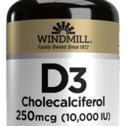 Vitamina D3 250 Mcg 100 Cápsulas Gelatinosas Da Windmill