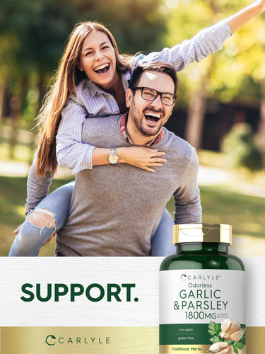 Suplemento Carlyle Alho E Salsa Inodoros 1800mg 200 Soft - Imagem 7
