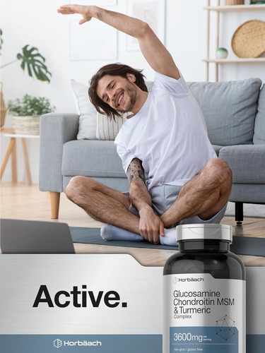 Horbäach Glucosamina Condroitina Msm 3600mg 360 Cápsulas - Imagem 6