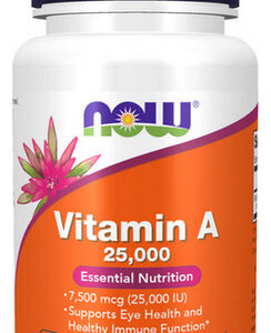 Vitamina A 25.000 Ui 100 Cápsulas Gelatinosas Da Now Foods