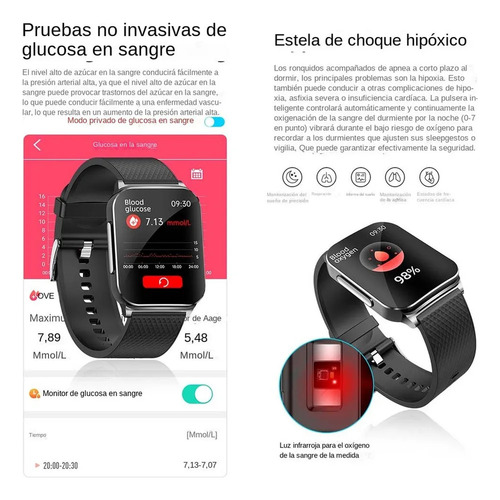 Relógio Inteligente Para Medir A Pressão Arterial Com Glicos - Imagem 4
