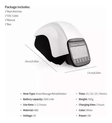 Massageador De Fisioterapia Para Vibração De Dor No Joelho . - Imagem 10