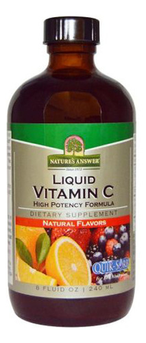 Sabor Natural De Vitamina C Líquida, 8 Onças Da Nature's Ans