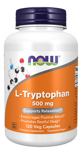 L-triptofano 500 Mg 120 V (cápsulas) Da Now Foods