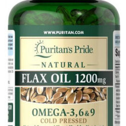 Óleo De Linhaça Natural 1200 Mg, 100 Cápsulas Gelatinosas De