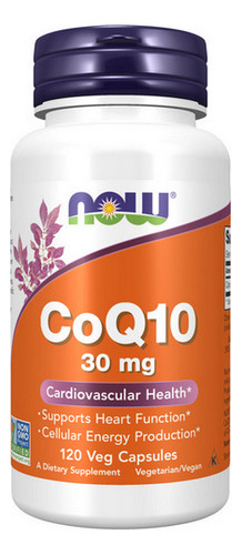 Coq10 30 Mg 120 Cápsulas Vegetais Da Now Foods