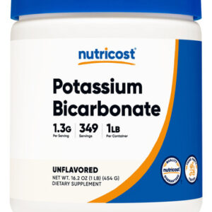 Bicarbonato De Potássio Em Pó Nutricost 454g Sem Glúten