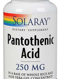 Ácido Pantotênico 250 Mg 100 Cápsulas Da Solaray