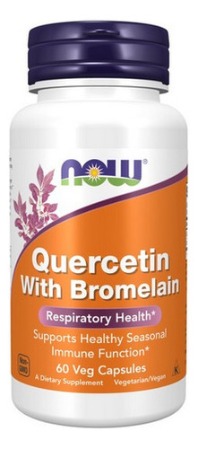 Quercetina Com Bromelaína 60 Cápsulas Vegetais Da Now Foods