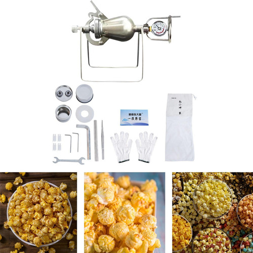 Máquina De Pipoca De Aço Inoxidável, Decoração De - Imagem 8