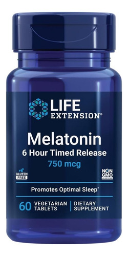 Melatonina De Liberação Programada De 6 Horas 750 Mcg 60 Com