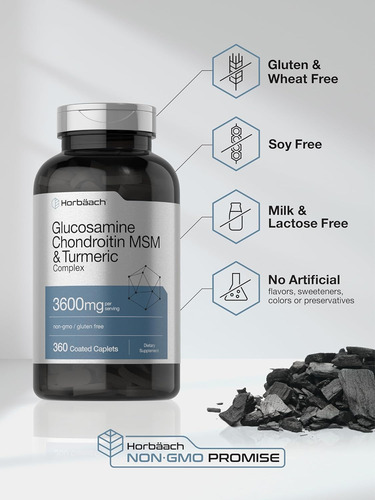 Horbäach Glucosamina Condroitina Msm 3600mg 360 Cápsulas - Imagem 4