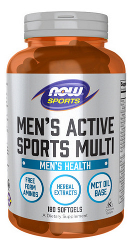 Géis Multi 180 Para Esportes Ativos Masculinos Da Now Foods
