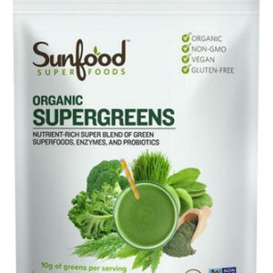 Supergreens Orgânicos De 8 Onças Da Sunfood Superfoods