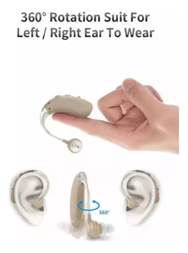 Aparelho Auditivo Recarregável Z-360 Silver Para Idosos - Imagem 2