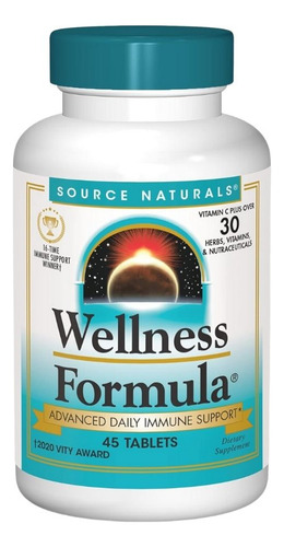 Wellness Formula Tablets 45 Tabs By Source Naturals