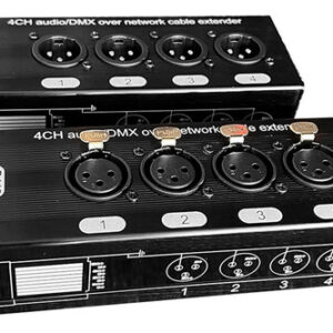 Extensor De Sinal De Rede De 4 Canais 4 Xlr Para Rj45 Extens