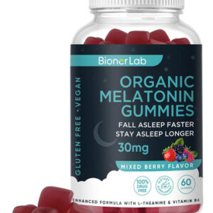 Gomas De Melatonina Bionerlab Extra Strength 30 Mg Com L-tea