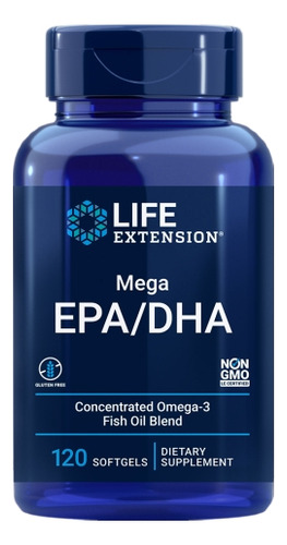 Mega Epa/dha 120 Cápsulas Gelatinosas Da Life Extension