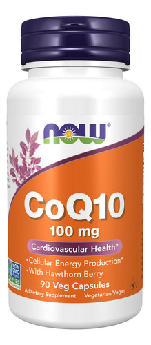 Coq10 Com Bagas De Espinheiro Vegetariano 100 Mg 90 Cápsulas
