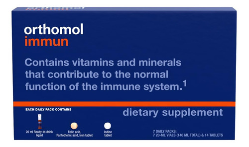Suplemento Orthomol Immun Vial Para Fornecimento De 7 Dias C