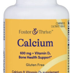 Calcium Plus Vitamin D3 600 Mg 100 Tabs By Foster And Thrive