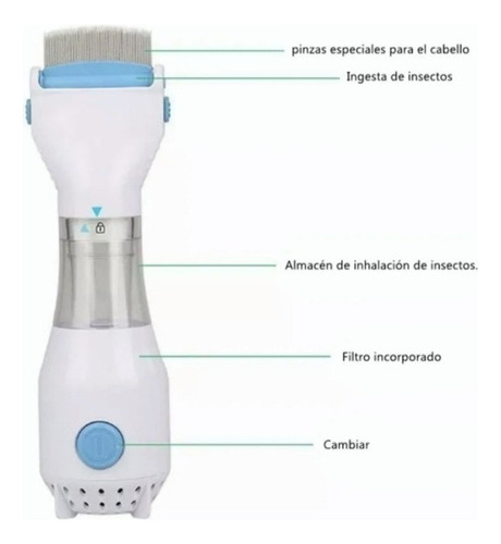 Máquina De Vácuo Mata Piolhos Lêndeas Pente Elimina Piolhos - Imagem 3