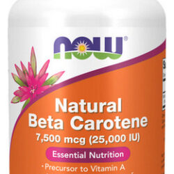 Betacaroteno Natural 25000 Ui 180 Géis Da Now Foods