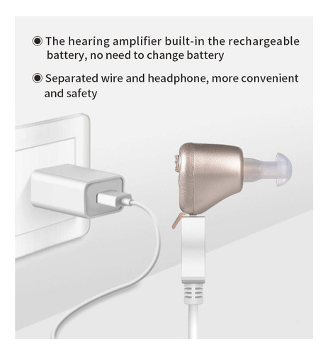 " Amplificador Portátil Recarregável Usb Para Idosos - Imagem 3